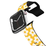 Apple Watch Series 7-9 (45mm) Impact Band Retro Orange Daisies Watch Band by BW Illustrations