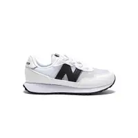 在飛比找ETMall東森購物網優惠-New Balance 童鞋 中童 白黑色 透氣 麂皮 鬆緊