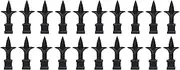 1/2" Black Plastic Trident Spear Finial Fence Topper for Wrought Iron Picket Fence (25, 1/2")
