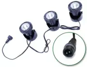 Replacement White 3-light Kit for 1/4 & 1/2 HP Oase/Pond Boss Floating Fountains