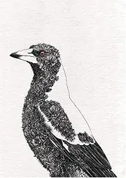Maxwell & Williams Marini Ferlazzo Birds Tea Towel 50x70cm Magpie