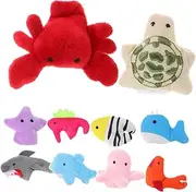 Parent-Child Interactive Toys 10pcs Ocean Animal Shape Finger Puppets Soft Material Boys and Girls Toys