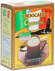 Indocafe Cappuccino Instant Coffee 5-ct, 125 Gram (Pack of 6)