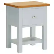 vidaXL Solid Oak Wood Nightstand 36x30x47 cm Wooden Bedside Table Furniture