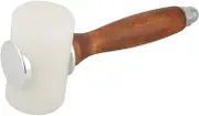 Leather Nylon Carving Hammer Leathercraft Mallet with Wooden Handle for DIY Stamping Sew Club Cowhide Tool - T Head