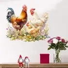 Wall Decal Easy to Remove Rooster Chicken Wear Resistant Wall Decoration for