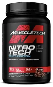 MuscleTech Nitro Tech Whey Protein 690g 1.5 Lbs Triple Chocolate