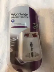 NIP Go-Travel Worldwide Universal Travel Adapter AC & USB! Original $24.95
