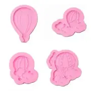 4pcs 3D Balloon Shaped Mold Fondant Chocolate Cake Baking Tool