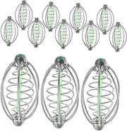 MUELODSIC 12Pcs Carp Bait Trap Cages Durable Fishing Feeders for Baiting Portable Fishing Tackle Kit for Enthusiasts for Attracting Fish and Enhancing Your Catch