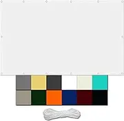 Awning Waterproof Camping Tarp 2.8 x 3.5m with Free Rope Weather Resistant Polyester Shade Net for Carport Swimming Plant White Shade Awning