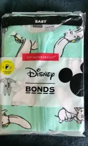 Bonds Size 3 BNIP Mint Dumbo Disney Zip Wondersuit
