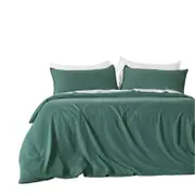 Quilt Covers Bamboo Microfibre Quilt Cover Set Green Double