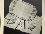 Mexican Harvest Cloth Luncheon Mats Painting Stencil Pattern American Home 1946