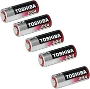Toshiba Batteries 23A 12v Alkaline for Door Bell – Extra Long Life A23 Battery 12v, A23S 12v Battery LR23A, LRV08, 3LR50, VR22, 8LR932 MN21, MN23 Batteries - Pack of 5