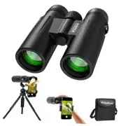 12x42 Binoculars for Adults High Powered with Upgraded Tripod and Phone