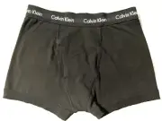 CALVIN KLEIN Men Black Cotton Boxer Trunk Brief Underwear sz L #582