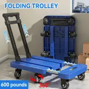 270KG Large Foldable Push Cart Dolly Heavy Duty Hand Truck Platform Trolley Cart