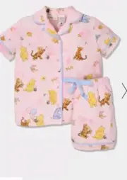 Bnwt Peter Alexander Kids Disney Winnie The Pooh Shortie Pj Set Size 12 Kids