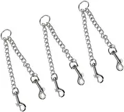 BESPORTBLE Double-Ended Dog Leash 3 Pieces Pet Training Lead Traction Rope Iron Chain for Hauling Pulling