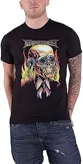 [Megadeth] T Shirt Flaming Vic Band Logo Official Mens Black XXL