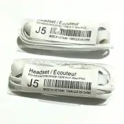 Chose 2x J5 Earphone Samsung Galaxy S2 S3 S4 S5 S6 S7 Note Edge Plus Tablet*