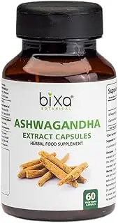 Ashwagandha Veg Capsules 60 Count (450Mg) Ayurvedic Herb For Immunity Booster & Energiser, Herbal Supplement To Supports Stress-Free Living & Sleep By Bixa BOTANICAL