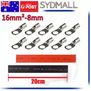 10x Lugs Terminals 16-8 plus heat shrink for electrical wire Auto Starter Crimp