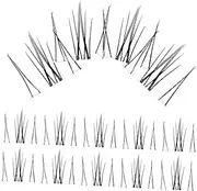 SAFIGLE Natural False Lashes Glue Lash Clusters for Women Compact Eyelashes Individual Strips Diy Eyelash Extensions Kit Portable Easy to Apply