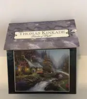 Thomas Kinkade Painter of Light 100 Pc Miniature Puzzle Twilight Cottage,BN