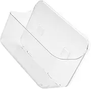 [HOMSFOU] Wall-Mounted Storage Rack Over Toilet Shelf Divided Organizer Space-Saving Clear Acrylic Bathroom Wall Rack