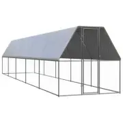 Outdoor Chicken Cage Coop Rabbit Hutch Run Ferret Roof Cover House Large 2x10x2M