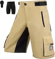 [Hatch Sports] Men's MTB Cycling Shorts with Padded Liner Quick Dry Off Road Mountain Biking Bicycle Shorts