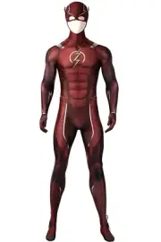 Injustice 2 The Flash Printed Jumpsuit Uniform Costume Cosplay Halloween