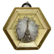 Museum Bees - Painted Frame w/ Eiffel Tower on Quartz- 2.5"