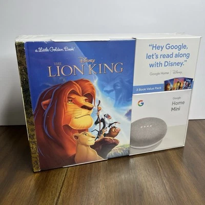 Google Home Mini Disney Bonus 3 Little Golden Books Read Along BRAND NEW Sealed