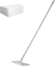 ISSIECONIC Sweeper 2 in 1 Mops Kit, 1 PC Swift Mop & 20 PCS Refills, Disposable Dry& Wet Mopping Cloth, Multi-Purpose Cleaning Mop with Extra Long Handle, Easy to Install and Toss Away