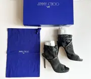 Jimmy Choo x H&M Collaboration Heels Shoes Sandals Dark Gray VTG NEW