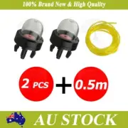 2 Pcs General Primer Bulb 0.5m Fuel Hose Line for Chainsaws Brushcutters Trimmer