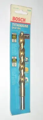 Bosch 61155 Titanium Coated 7/16" Drill Bit Speed Helix for Metal Wood Plastic