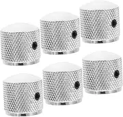 Vaguelly 6pcs Metal Guitar Volume Knobs Professional Volume Guitar Potentiometer Caps for Electric Bass