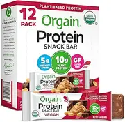 Orgain Organic Plant Based Protein Bar, Peanut Butter Chocolate Chunk - 10g of Protein, Vegan, Gluten Free, Non Dairy, Soy Free, Lactose Free, Kosher, Non-GMO, 1.41 Ounce, 12 Count(Packaging May Vary)