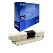 4x Europcart Cartridge Black for OKI C-530-DN C-330-DN C-511-DN