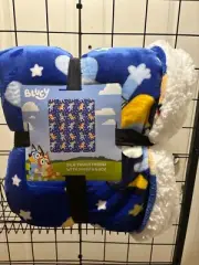 Bluey Plush Throw with Sherpa Back