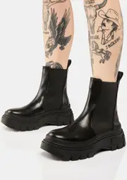 [SIMMI] Cary Platform Chelsea Boots