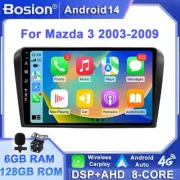 9" Android 14 Car Radio Stereo Head Unit For Mazda 3 2003-2009 GPS Navi Car Play