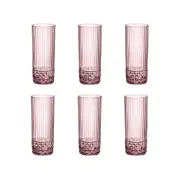 Bormioli Rocco America '20s 490ml Long Drink Glasses Set 6 - Lilac