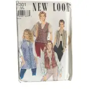 New Look 6301 Sewing Pattern Misses Vests Size 8-18 uncut
