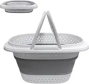 Foldable Portable Laundry Basket, Pop-up Storage Basket, Plastic Laundry Basket with Handle, Space Saving Storage Container