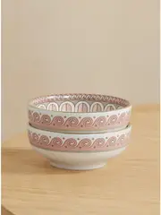 [La DoubleJ] La DoubleJ - Set Of Two Gold-plated Porcelain Snack Bowls - Pink - One size One size Pink